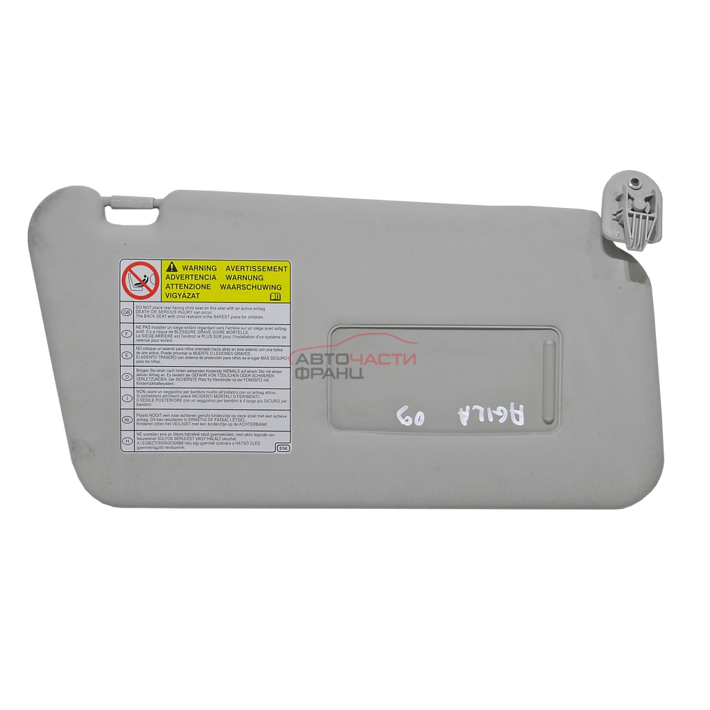 Десен сенник Opel Agila B 1.2 i 94 конски сили