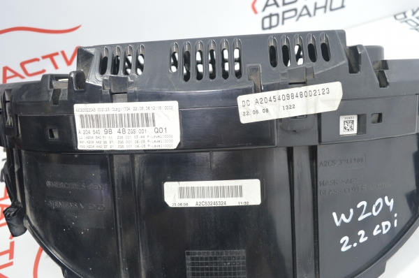 Километражно табло Mercedes C Class W204 2.2 CDI A2045409848