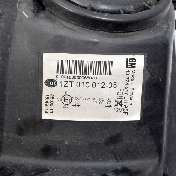 Ляв фар ксенон Opel Astra J 1.6 SIDI 170 конски сили 13374517