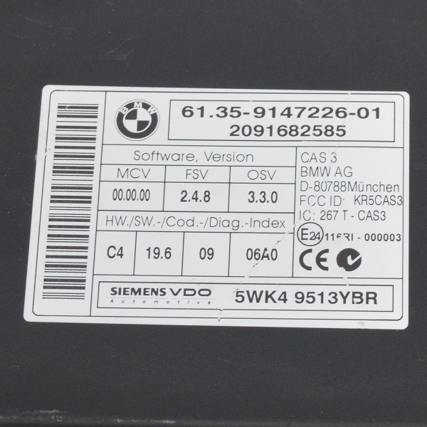 CAS модул BMW E90 2.0 i 150 конски сили 61.35-9147226-01