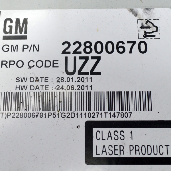 Радио CD Chevrolet Cruze 1.8 i 141 конски сили 22800670