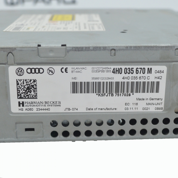 Мултимедия Audi A8 4.2 TDI 351 конски сили 4H0035670M 2012 г