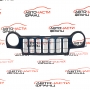 Решетка предна броня Jeep Cherokee 2.5 CRD 4x4 5GF25TRMAD