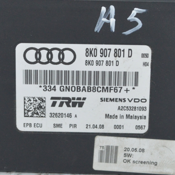 Модул ръчна спирачка Audi A5 3.0 TDI 240 конски сили 8K0907801D