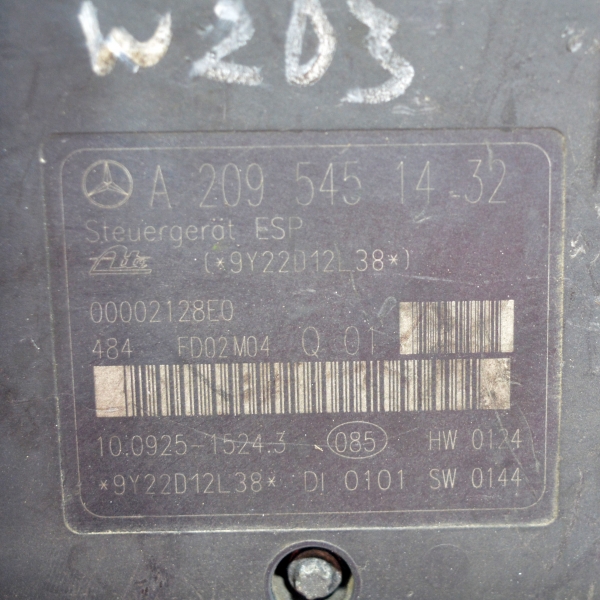 ABS помпа Mercedes C Class W203 2.2 CDI 116 конски сили А2095451432