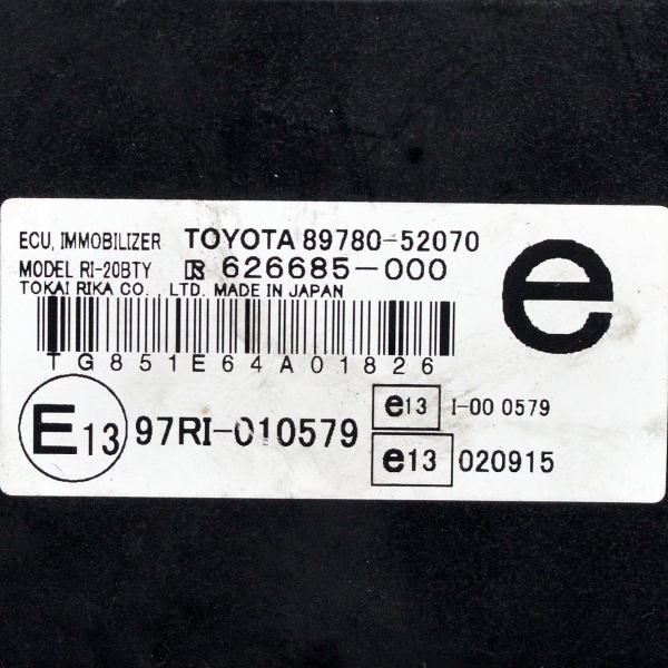 Имобилайзер Toyota Yaris 1.0 i 69 конски сили 89780-52070