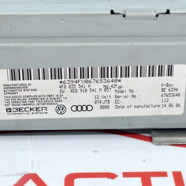 Радио тунер Audi A6 2.7 TDI 180 конски сили 4F0035541H
