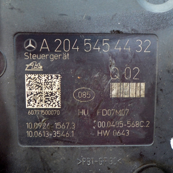 ABS помпа Mercedes C Class W204 2.2CDI 170 конски сили A2045454432