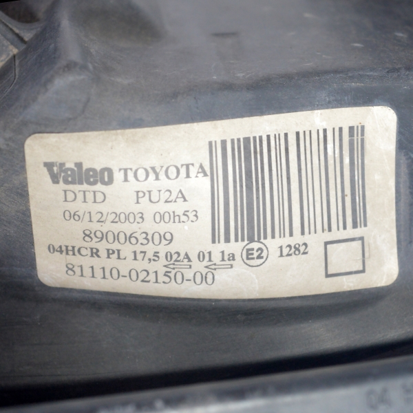 Десен фар Toyota Corolla 2.0 D-4D 110 конски сили 89006309