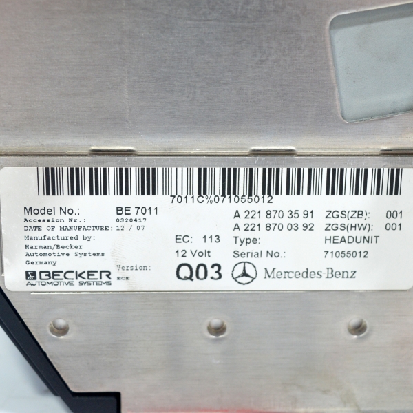 Навигация Mercedes S class W221 350 i AMG 272 конски сили A2218703591