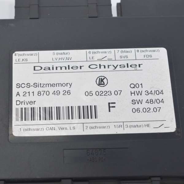 Модул предна лява седалка Mercedes CLS W219 3.5 i А2118704926