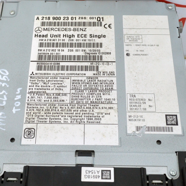 GPS навигация Mercedes CLS W218 350 CDI 265 конски сили A2189002301 2011г