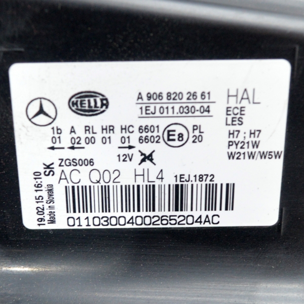 Десен фар Mercedes Sprinter 313 2.2 CDI 129 конски сили A9068202661