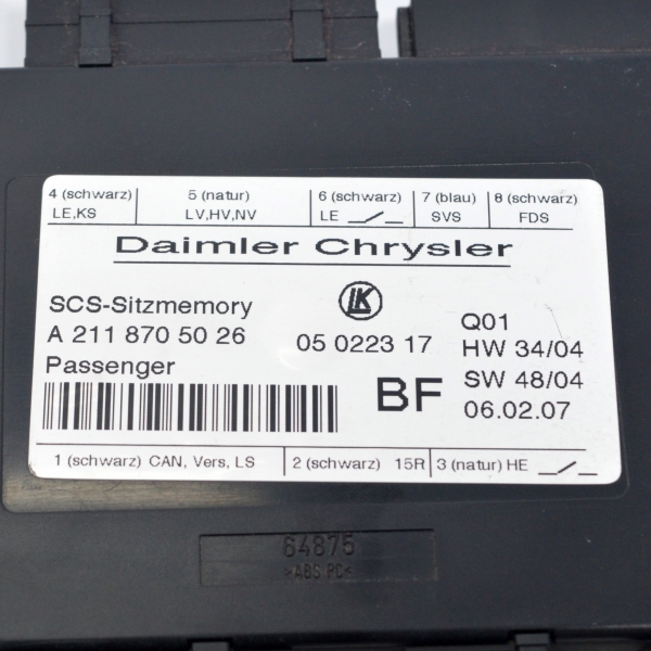 Модул предна дясна седалка Mercedes CLS W219 3.5 i A2118705026