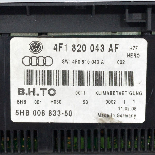 Панел климатроник Audi A6 3.0 TDI 225 конски сили 4F1820043AF