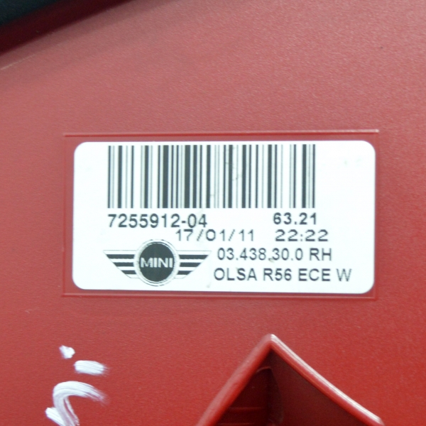 Десен стоп Mini Cooper R56 1.6 i 163 конски сили 7255911-04 след 2011г