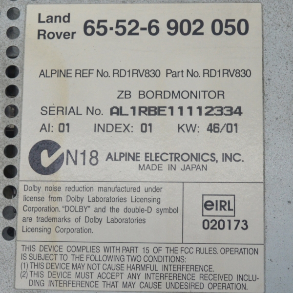 GPS навигация Range Rover Vogue 3.0 TD 177 конски сили 65.52-6902050