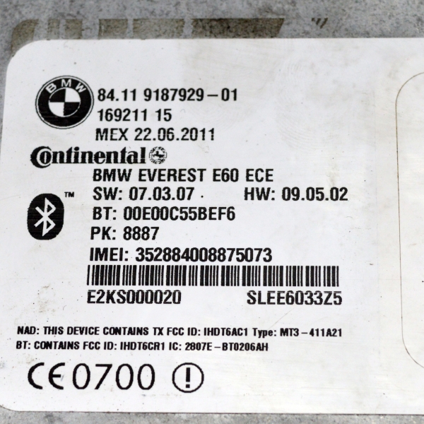 Блутут BMW E60 4.4 i 333 конски сили 16921115