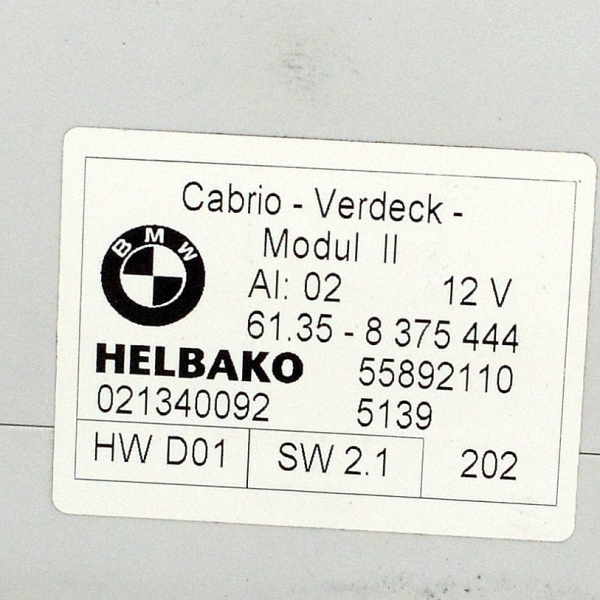 Модул сгъваем таван BMW E46 cabrio 2.0 i 143 конски сили 61.35-8375444