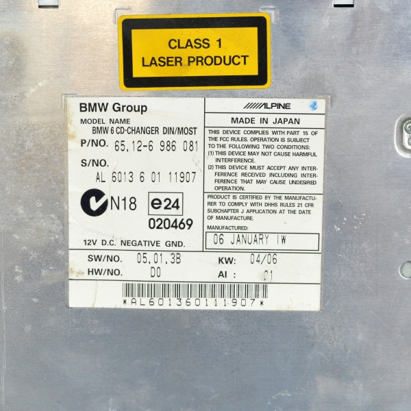 CD чейнджър BMW E60 2.5 i 191 конски сили 65.12-6986081