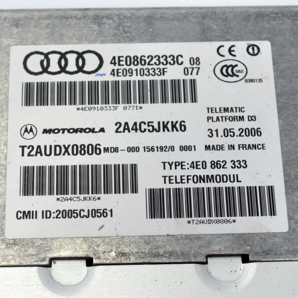 Модул телефон Audi A6 3.0 TDI 233 конски сили 4E0862333C