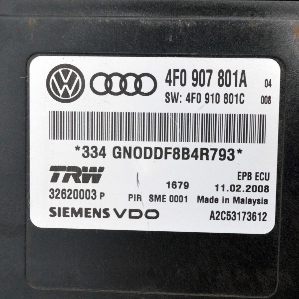 Модул ръчна спирачка Audi A6 3.0 TDI 225 конски сили 4F0907801A