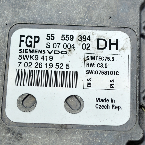 Компютър запалване Opel Astra H 1.6 i 115 конски сили 55559394DH