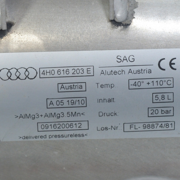 Резервоар въздушно окачване Audi A8 4.2 TDI 351 конски сили 4H0616203E 2010г