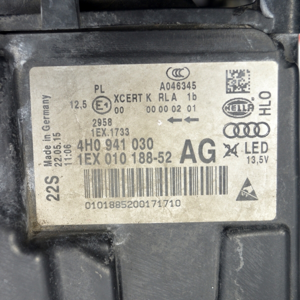 Десен фар FULL LED Audi A8 4.2 TDI 4H0941030AG 2012г